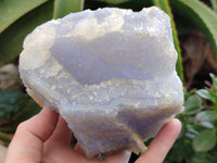 Natural Etched Blue Chalcedony Specimens x 2 From Nsanje, Malawi