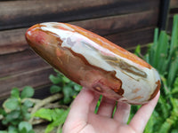 Polished Polychrome Jasper Standing Free Forms x 3 From Mahajanga, Madagascar