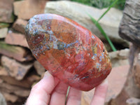 Polished Red Jasper Standing Free Forms x 4 From Madagascar