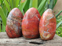 Polished Red Jasper Standing Free Forms x 4 From Madagascar