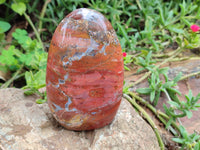 Polished Red Jasper Standing Free Forms x 4 From Madagascar