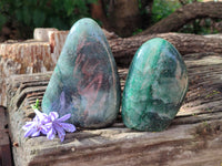 Polished Fuchsite Standing Free Forms x 2 From Madagascar