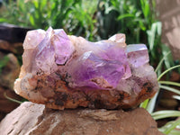 Natural Jacaranda Amethyst Quartz Clusters x 2 from Mumbwa, Zambia