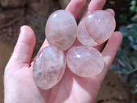 Polished Hematoid Quartz Palm Stones x 20 From Madagascar