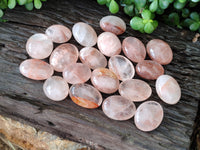 Polished Hematoid Quartz Palm Stones x 20 From Madagascar