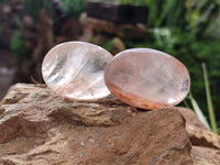 Polished Hematoid Quartz Palm Stones x 20 From Madagascar