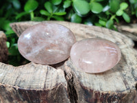 Polished Hematoid Quartz Palm Stones x 20 From Madagascar