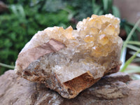 Natural Limonite Quartz Geode Clusters x 3 From Solwezi, Zambia