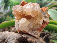 Natural Limonite Quartz Geode Clusters x 3 From Solwezi, Zambia