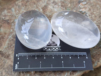 Polished Girasol Pearl Quartz Palm Stones x 12 From Madagascar