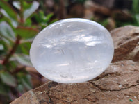 Polished Girasol Pearl Quartz Palm Stones x 12 From Madagascar