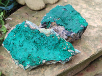 Natural Botryoidal Malachite Specimens x 2 From Tenke Fungurume, Congo