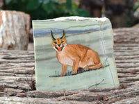 Hand Made Lynx / Caracal Decoupage on Butter Jade Stone Slabs - sold per item - From South Africa