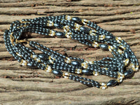 Polished Hematite and Freshwater Pearl Beaded Necklace - Sold Per Item - From Southern Africa