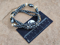 Polished Hematite and Freshwater Pearl Beaded Necklace - Sold Per Item - From Southern Africa