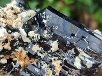 Natural Schorl Black Tourmaline with Opal Hyalite Specimens x 3 From Erongo, Namibia