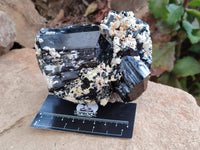 Natural Schorl Black Tourmaline with Opal Hyalite Specimens x 3 From Erongo, Namibia