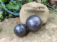 Polished Pharaoh Stone Spheres x 2 From Zimbabwe