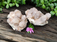 Natural Amethyst Spirit Quartz Clusters x 2 From Boekenhouthoek, South Africa