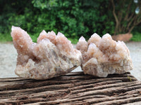 Natural Amethyst Spirit Quartz Clusters x 2 From Boekenhouthoek, South Africa