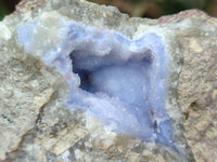 Natural Blue Lace Agate Geode Specimens x 12 From Malawi