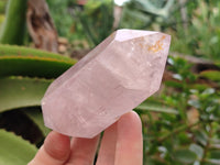 Polished Double Terminated Rose Quartz Points x 6 From Ambatondrazaka, Madagascar