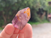 Polished Smokey Amethyst Window Quartz Points x 20 From Akansobe, Madagascar