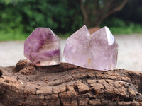 Polished Smokey Amethyst Window Quartz Points x 20 From Akansobe, Madagascar