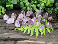 Polished Smokey Amethyst Window Quartz Points x 20 From Akansobe, Madagascar