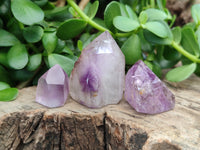 Polished Smokey Amethyst Window Quartz Points x 20 From Akansobe, Madagascar