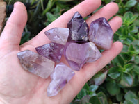 Polished Smokey Amethyst Window Quartz Points x 20 From Akansobe, Madagascar