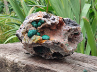 Natural Ball Malachite On Dolomite Matrix Specimens x 2 From Kambove, Congo