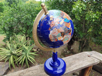 Polished Lapis Lazuli World Globe x 1 From China