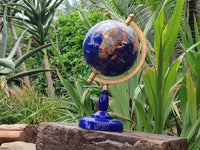 Polished Lapis Lazuli World Globe x 1 From China