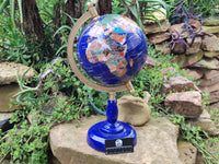 Polished Lapis Lazuli World Globe x 1 From China