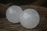 Polished Girasol Pearl Quartz Spheres x 6 From Ambatondrazaka, Madagascar