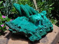 Natural Exquisite Malachite with 10 Stalactites Specimen x 1 from Kolwezi, Congo