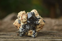 Natural Schorl Black Tourmaline with Opal Hyalite Specimens x 24 From Erongo, Namibia