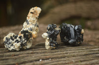 Natural Schorl Black Tourmaline with Opal Hyalite Specimens x 24 From Erongo, Namibia