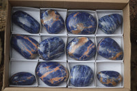 Polished Sodalite Free Forms x 12 From Kunene River, Namibia