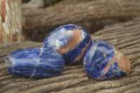 Polished Sodalite Free Forms x 12 From Kunene River, Namibia