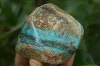 Polished Shattuckite with Azurite and Chrysocolla Free Forms x 6 From Congo