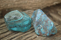 Polished Shattuckite with Azurite and Chrysocolla Free Forms x 6 From Congo