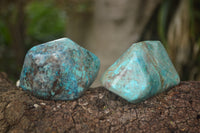 Polished Shattuckite with Azurite and Chrysocolla Free Forms x 6 From Congo