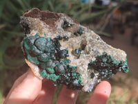 Natural Ball Malachite On Dolomite Matrix Specimens x 2 From Kambove, Congo