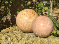 Polished Runestone Feldspar Spheres x 3 From Zimbabwe