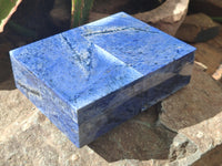 Hand Made Dumortierite Jewellery Box x 1 From Mozambique