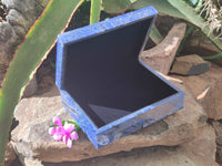 Hand Made Dumortierite Jewellery Box x 1 From Mozambique