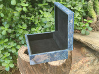 Hand Made Dumortierite Jewellery Box x 1 From Mozambique