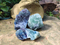 Natural Watermelon Fluorite Cobbed Specimens x 12 From Uis, Namibia